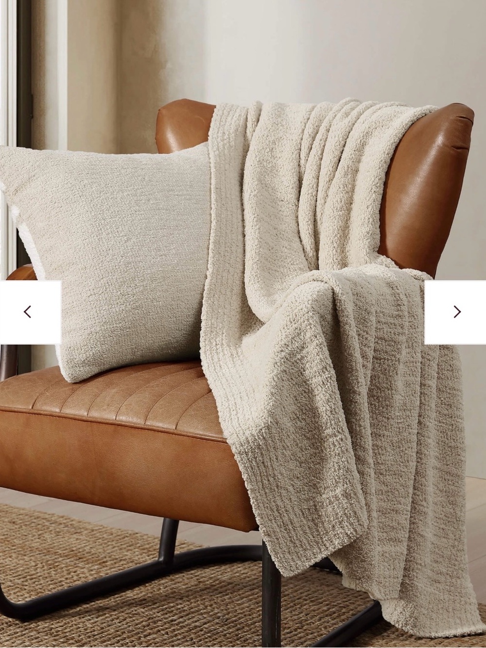 Sunday Citizen Snug Lap Throw - Light Beige NWT